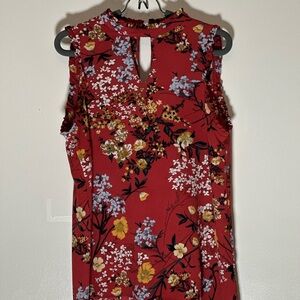 Faith and Joy Red Floral Top